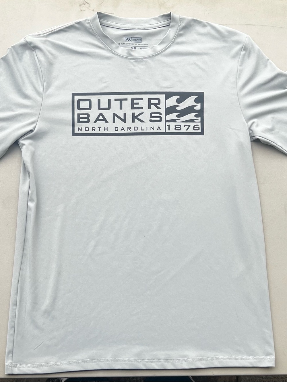 Outer Banks Men's Light Gray Long Sleeve Graphic Tee